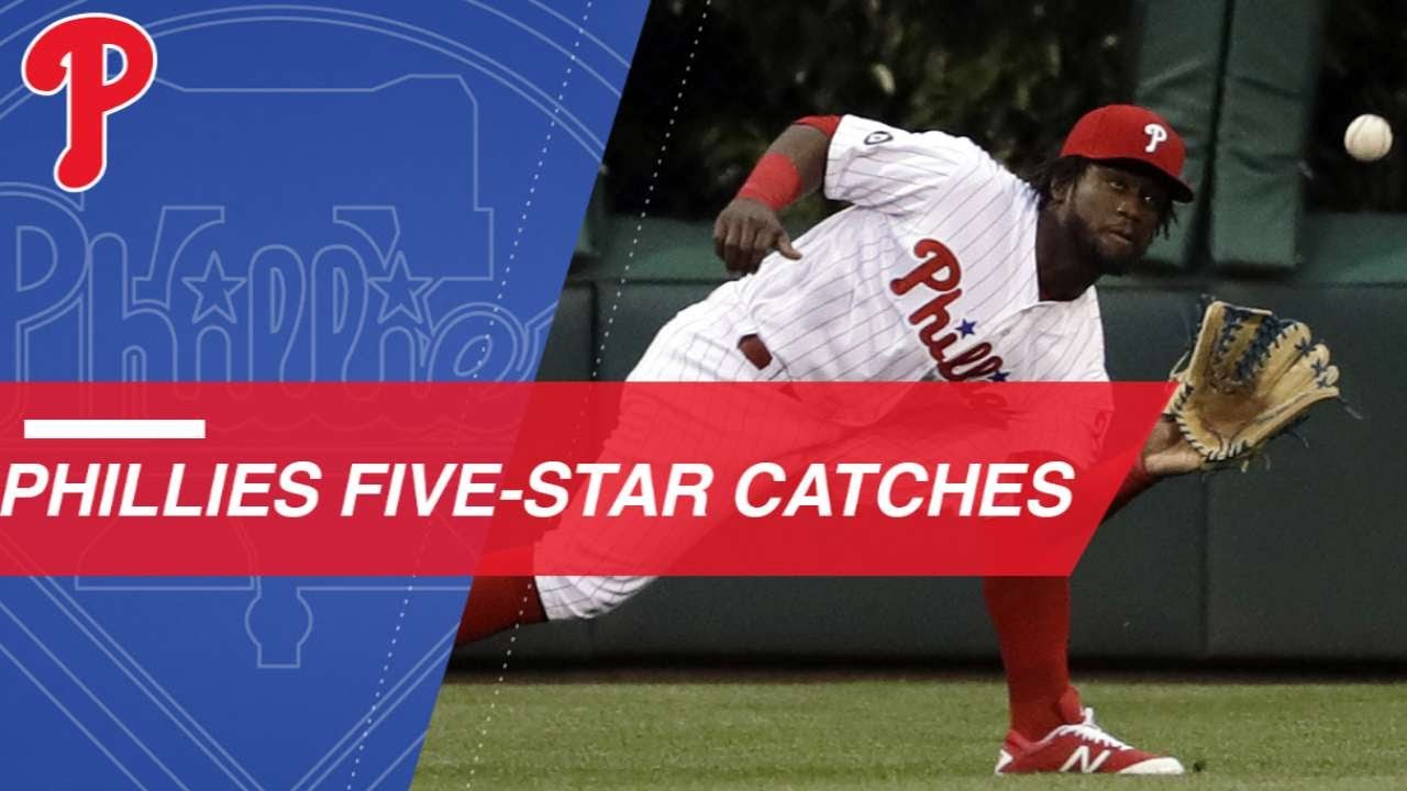 Statcast measures Phillies outfielder Odubel Herrera's five-star catches of 2017