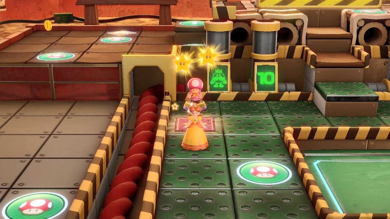 Super Mario Party Partner Party #2702 Gold Rush Mine Daisy & Shy Guy vs Waluigi & Hammer Bro