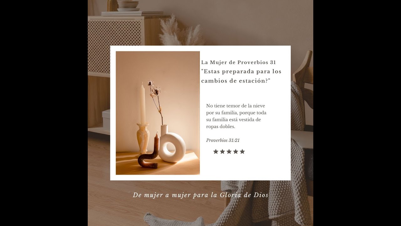 La Mujer de Proverbios 31. Estas preparada para los cambios de Estacion/Courtney Joseph. Prov.31:21