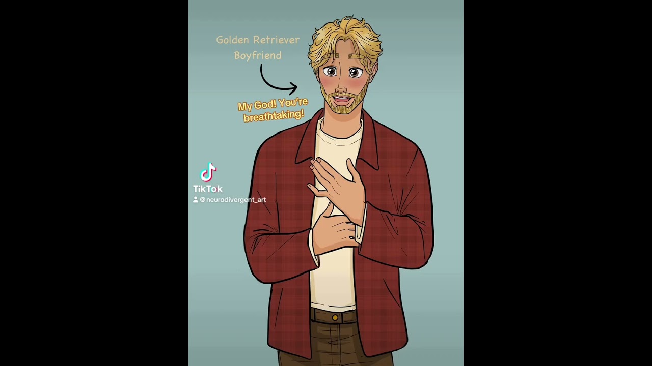 Golden Retriever Boyfriend loves his grumpy Black Cat Girlfriend 💞