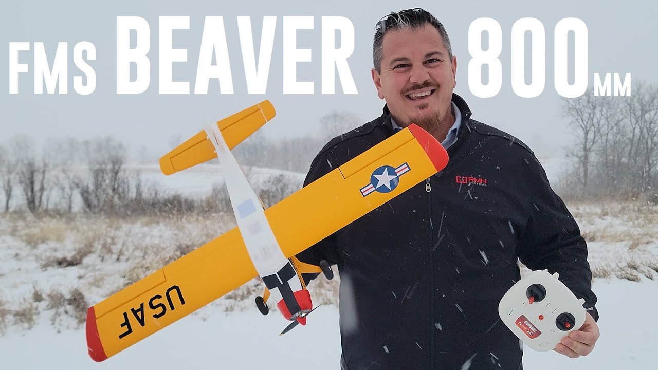 FMS - Beaver - 800mm - Maiden Flight + Unbox, Build, & Radio Setup