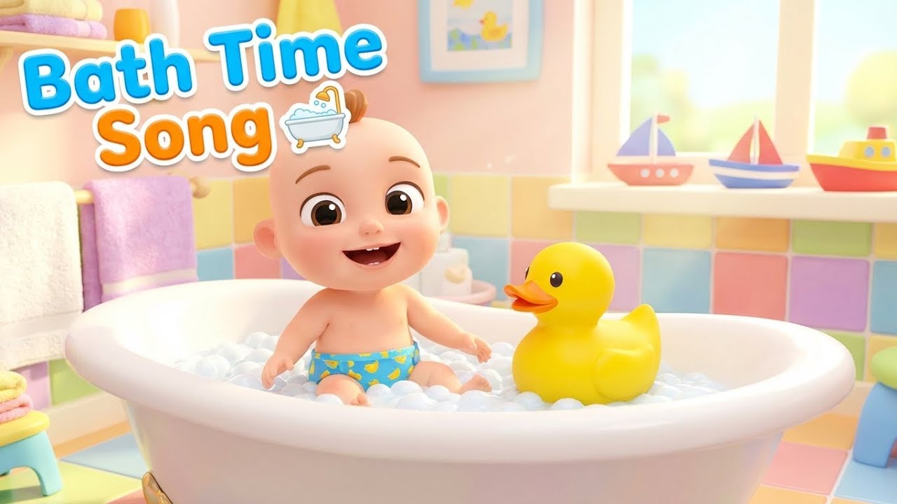 Bath Song | Bubble Bath Splash Scrub | Kids Clean Up Nursery Rhymes