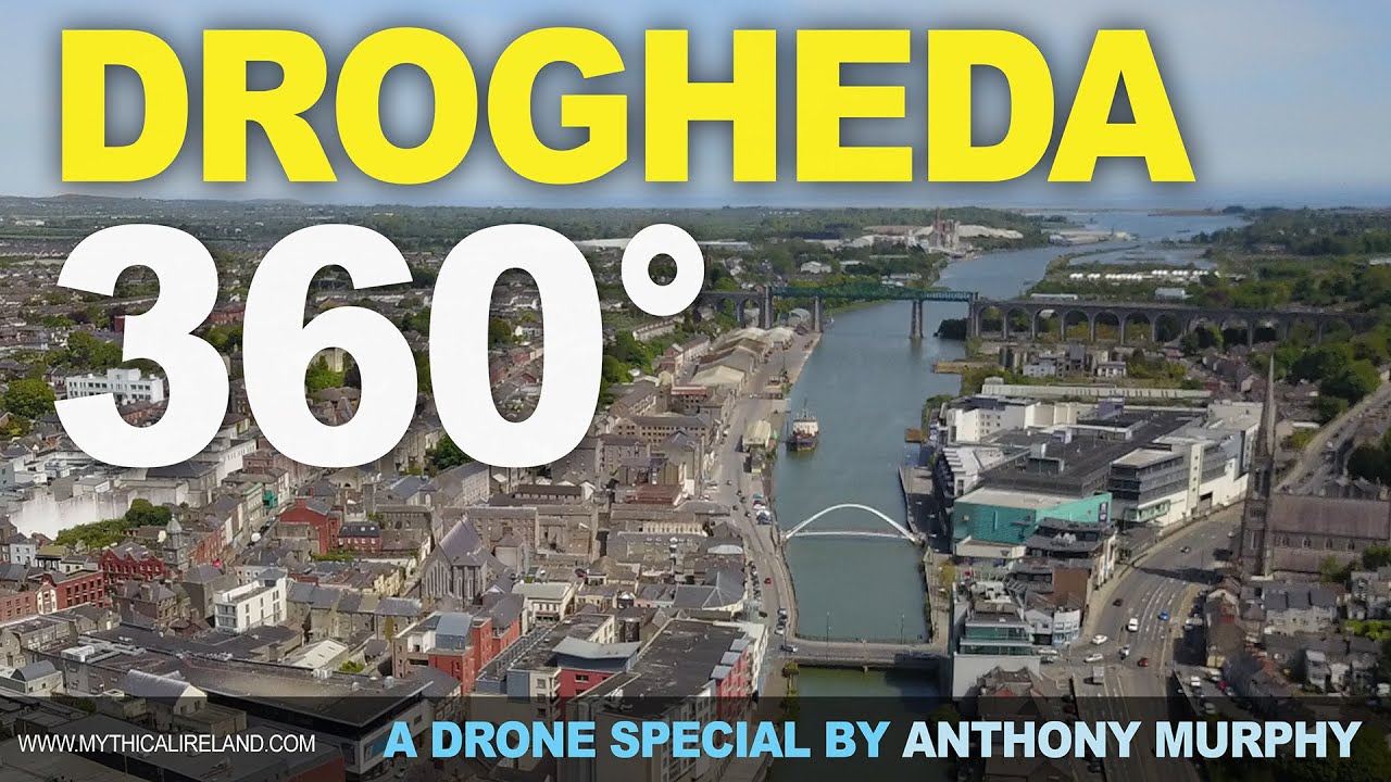 A 360-degree video of Drogheda from the air