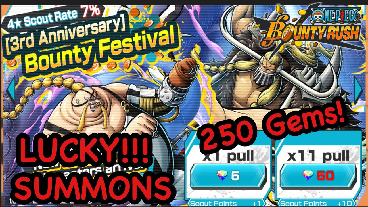 3rd Anniversary (Early Banner) Summons in One piece Bounty Rush | Opbr