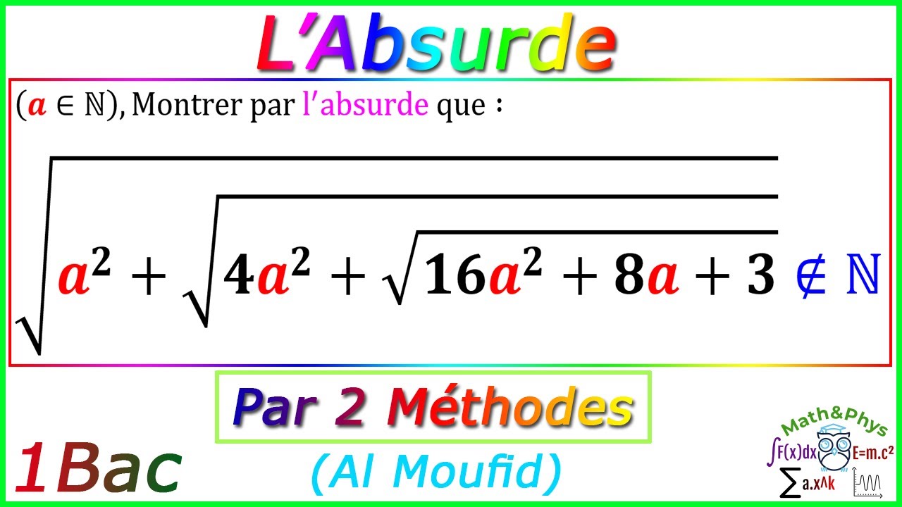 Raisonnement par l'absurde - Logique Mathématique 1 Bac SM S.EX [Exercice 15]