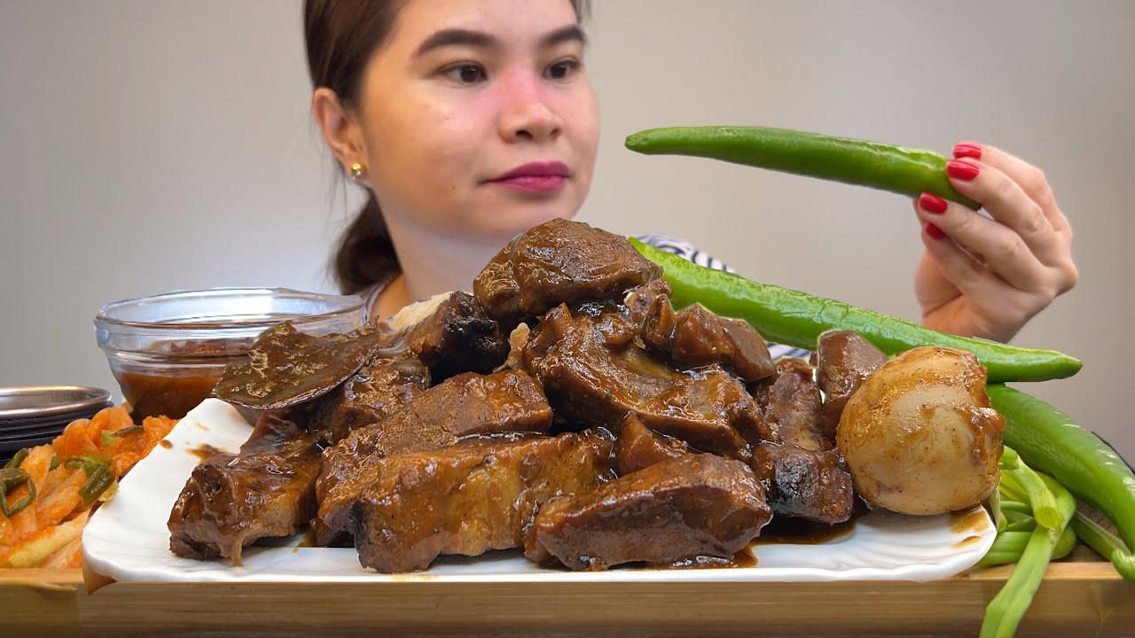 PORK RIBS ADOBO | MUKBANG PHILIPPINES | MUKBANG ASMR | HANIMACE TV | FILIPINO FOOD