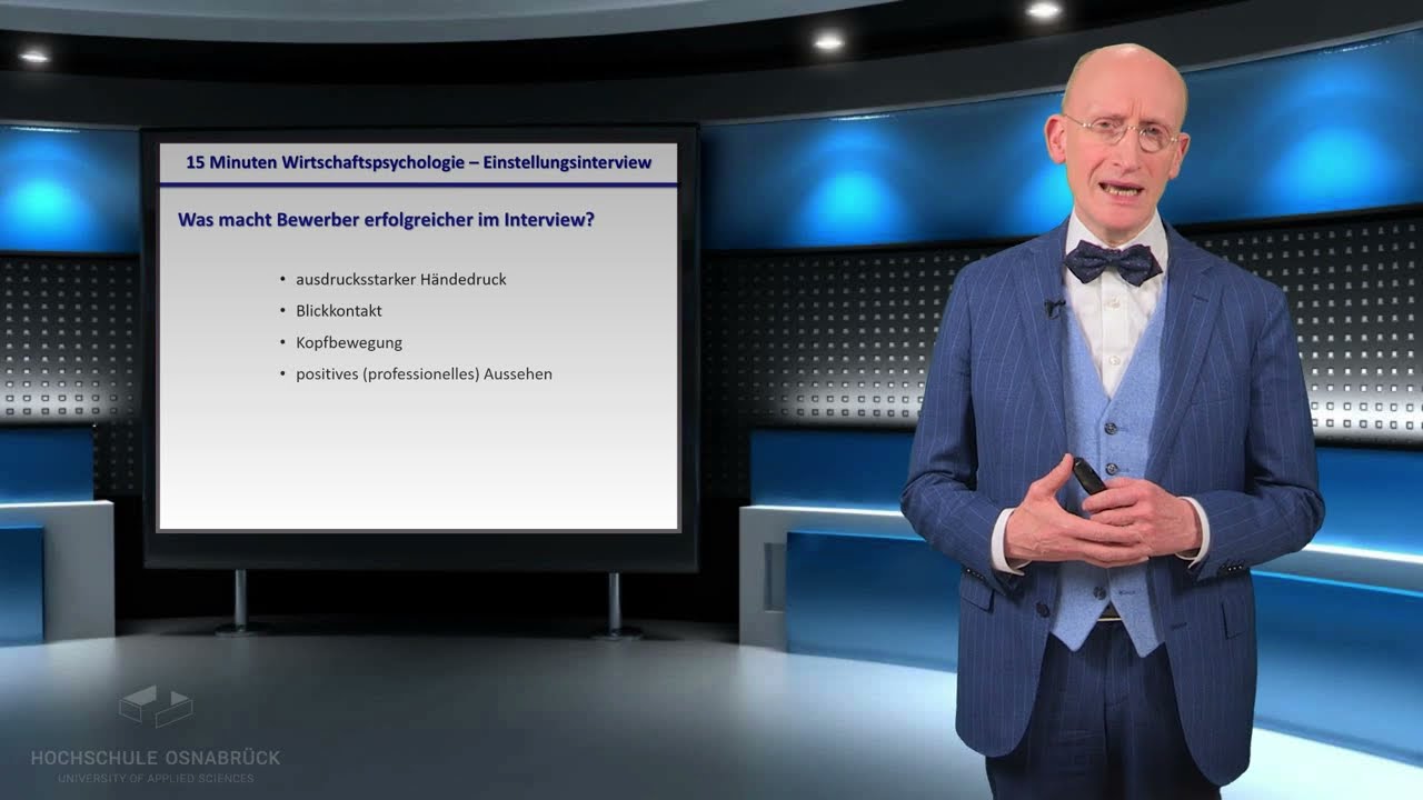 097: Nonverbale Informationen im Einstellungsinterview '15 Minuten Wirtschaftspsychologie'