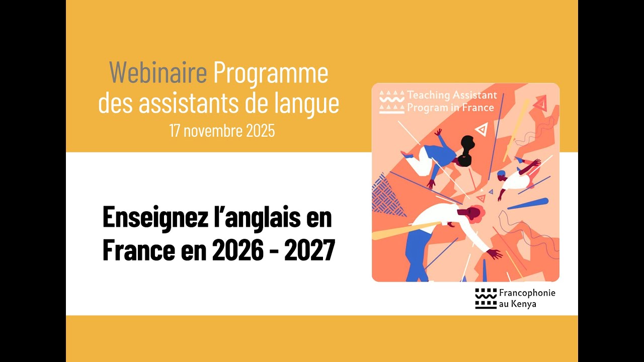 Assistants de langue kenyans en France - Webinaire d'information