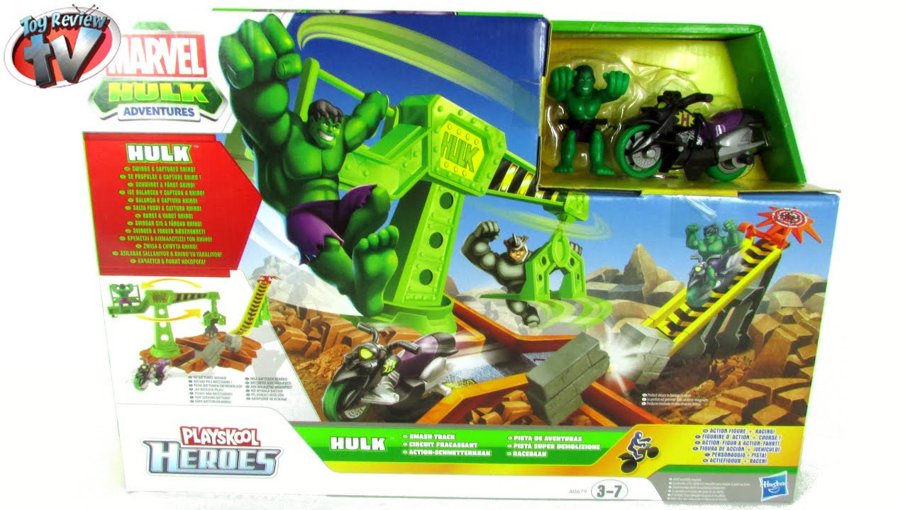 Playskool Heroes Marvel Hulk Adventures: Smash Track Playset Toy Review, Hasbro