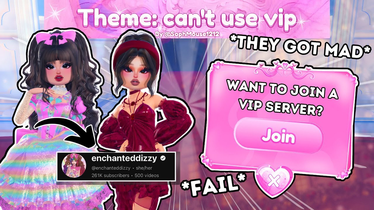 BUYING *NO USING VIP* THEMES IN VIP SERVERS W/ @enchanteddizzy IN DRESS TO IMPRESS (FAIL!)
