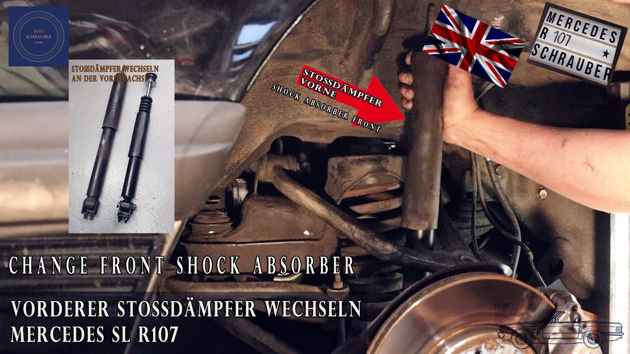 Change front shock absorber - Mercedes R107