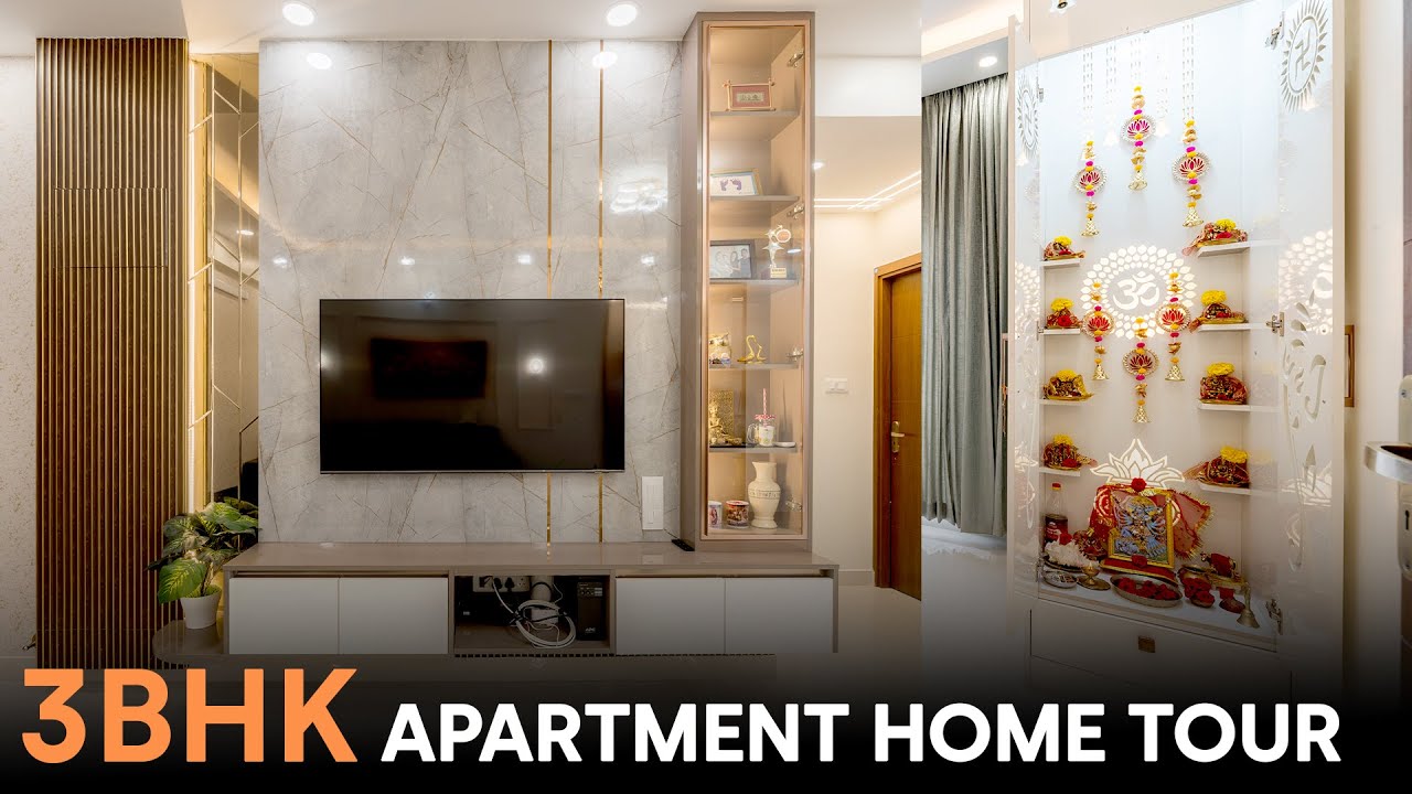 Elegant 3BHK Home Interior Design | Designed by  @Decorpot ​