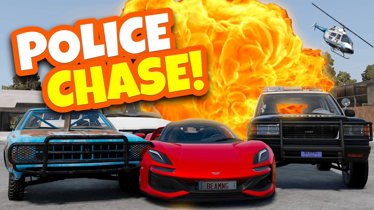 Police Chase Gets Too Good in BeamNG Drive Mods!