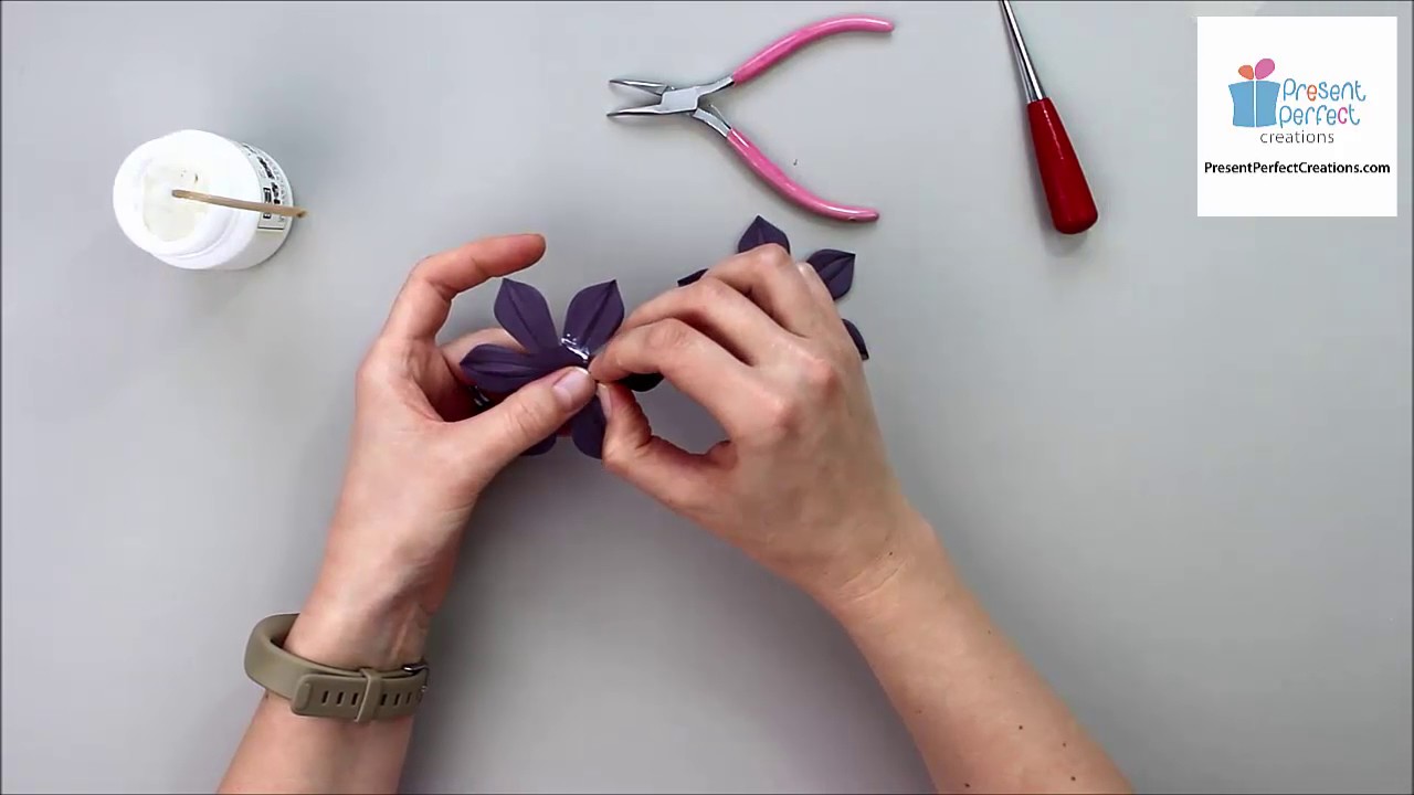 Leather Dahlia Flower Tutorial Video