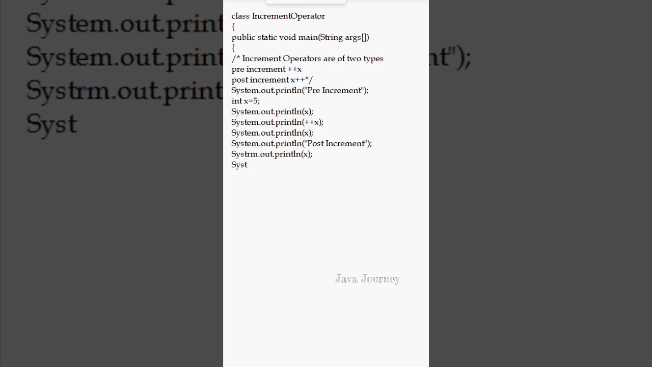 Increment Operators| program to demonstrate Increment Operators in Java| #java #coding #operators