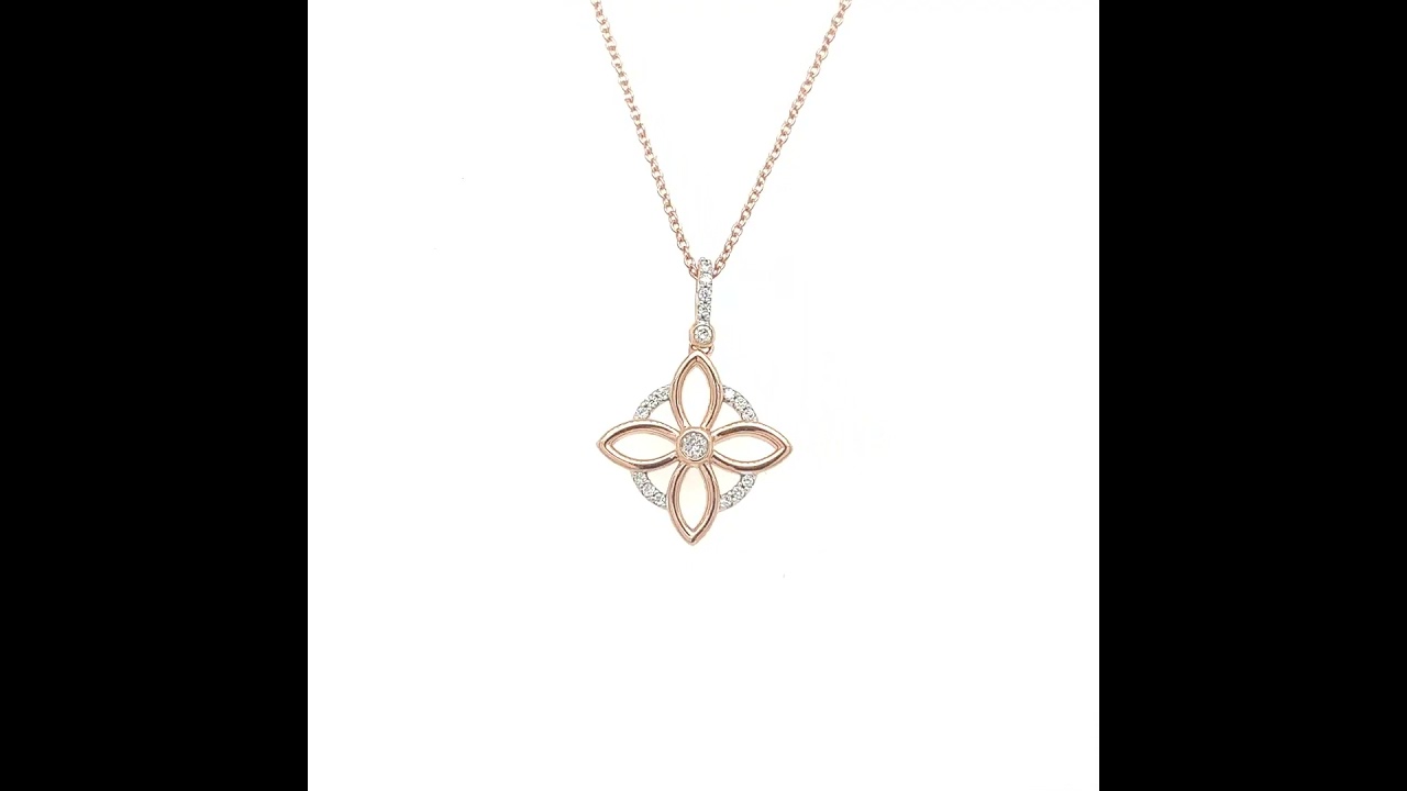 DANGLING FLORAL DIAMOND PENDANT