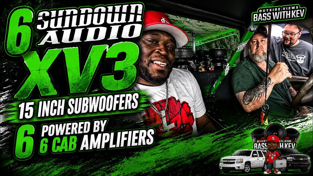 6 15-дюймовых сабвуферов SUNDOW AUDIO XV3 с 6 усилителями CAB