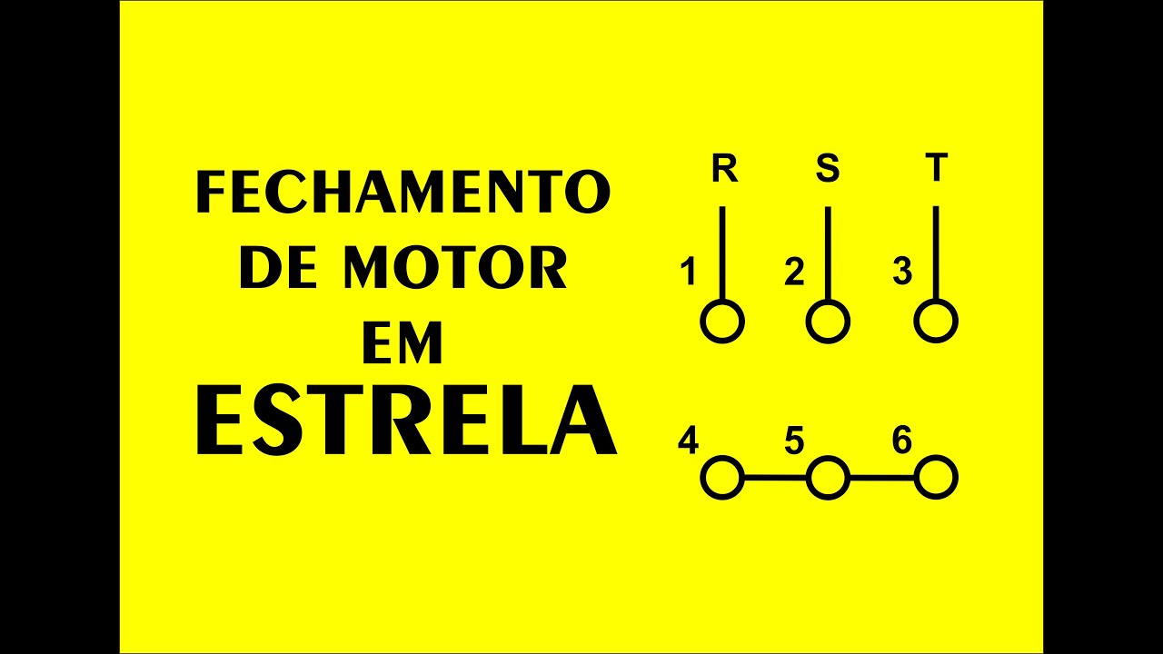 Fechamento de Motor com 6  Terminais em Estrela