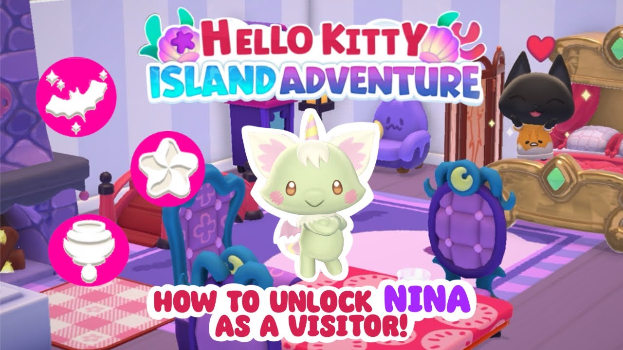 Как открыть Нину в качестве гостя! 🩰💜🪽Приключения Hello Kitty на острове