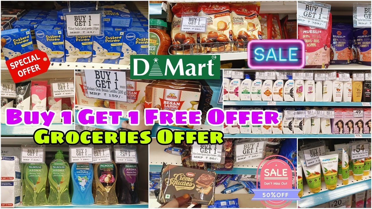 D'mart Buy 1 Get 1 Free Offers on Groceries & Daily Essentials | D'mart Monthly Groceries Shopping
