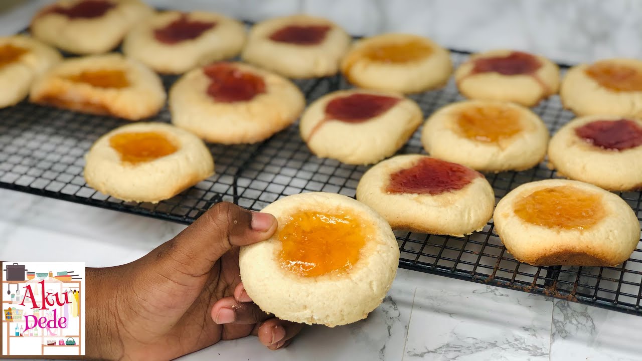Thumbprint cookies || melt in your mouth cookies || Aku Dede