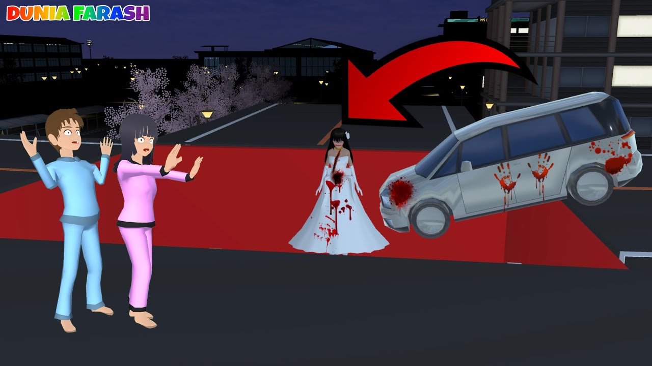 Yuta Mio Menangkap MOBIL VAN BERHANTU POCONG KUNTILANAK || Sakura School