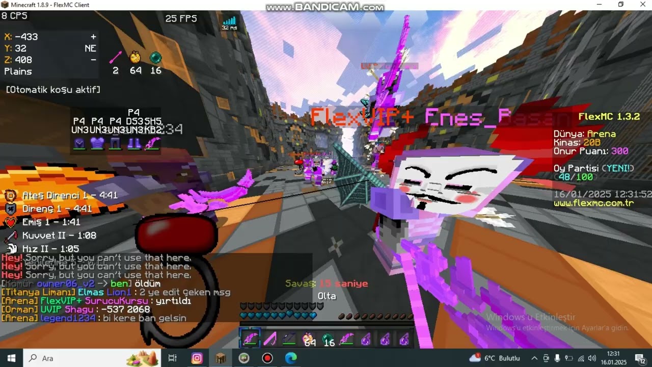 titanyum pvp (flex)  4x gök ve clan pvp leri