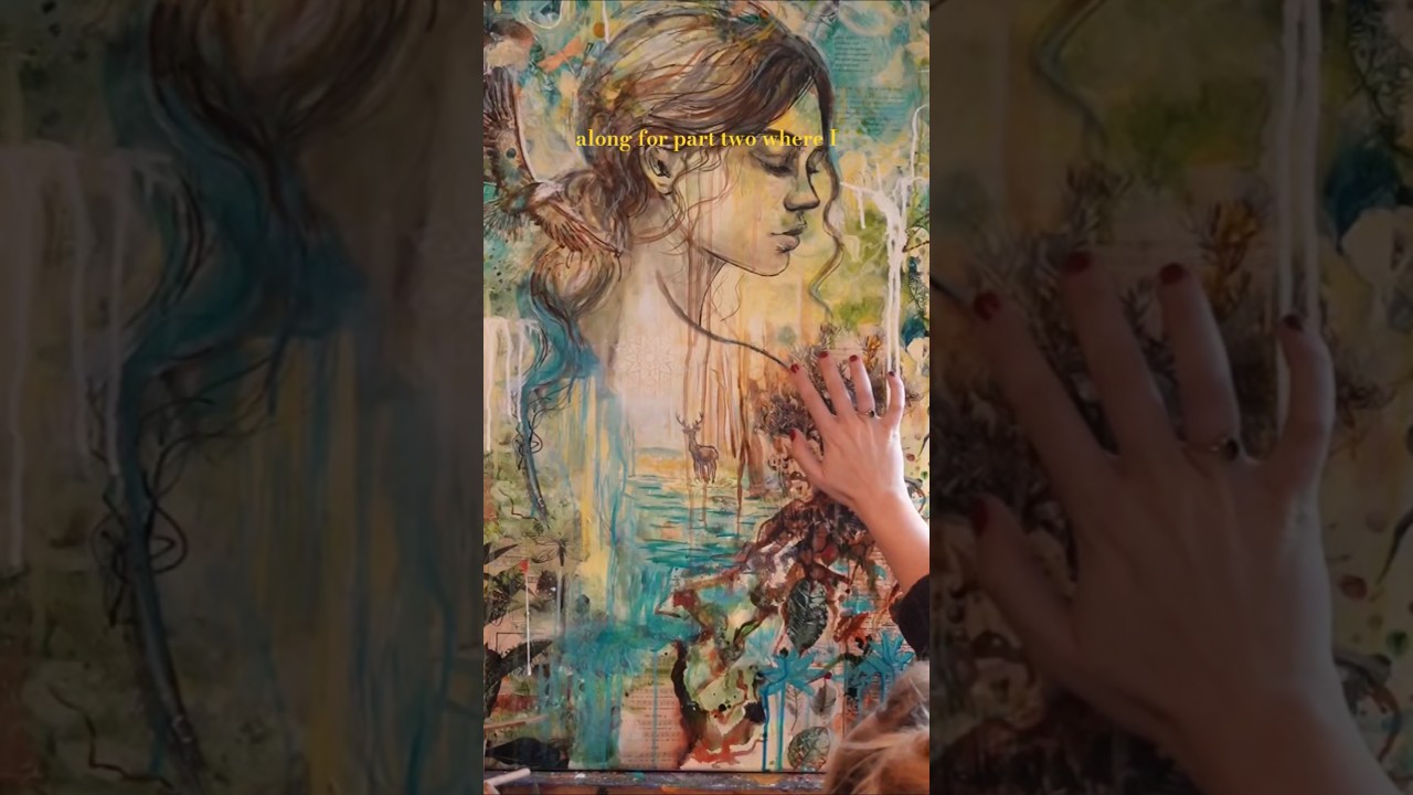 she is so ethereal! ✨️🖌 #surreal #painting #artwork #freedom