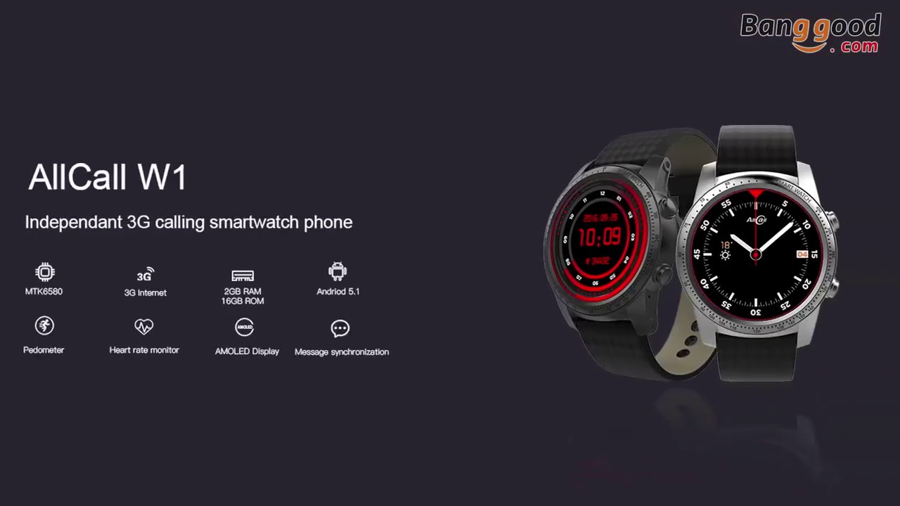 AllCall W1 2G+16G Android 3G Smart Watch Phone  