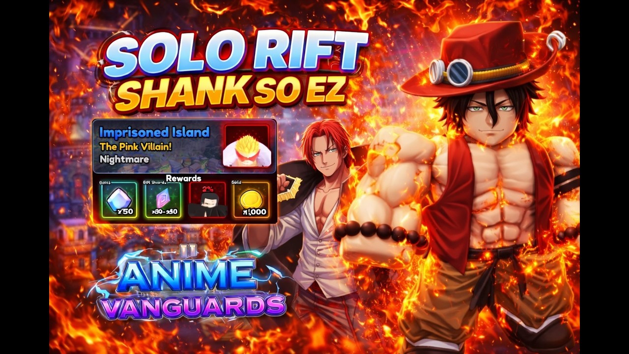 Mình sử dụng đội hình CỰC KHÉT full fire SOLO RIFT SHANK cực dễ - Anime Vanguard