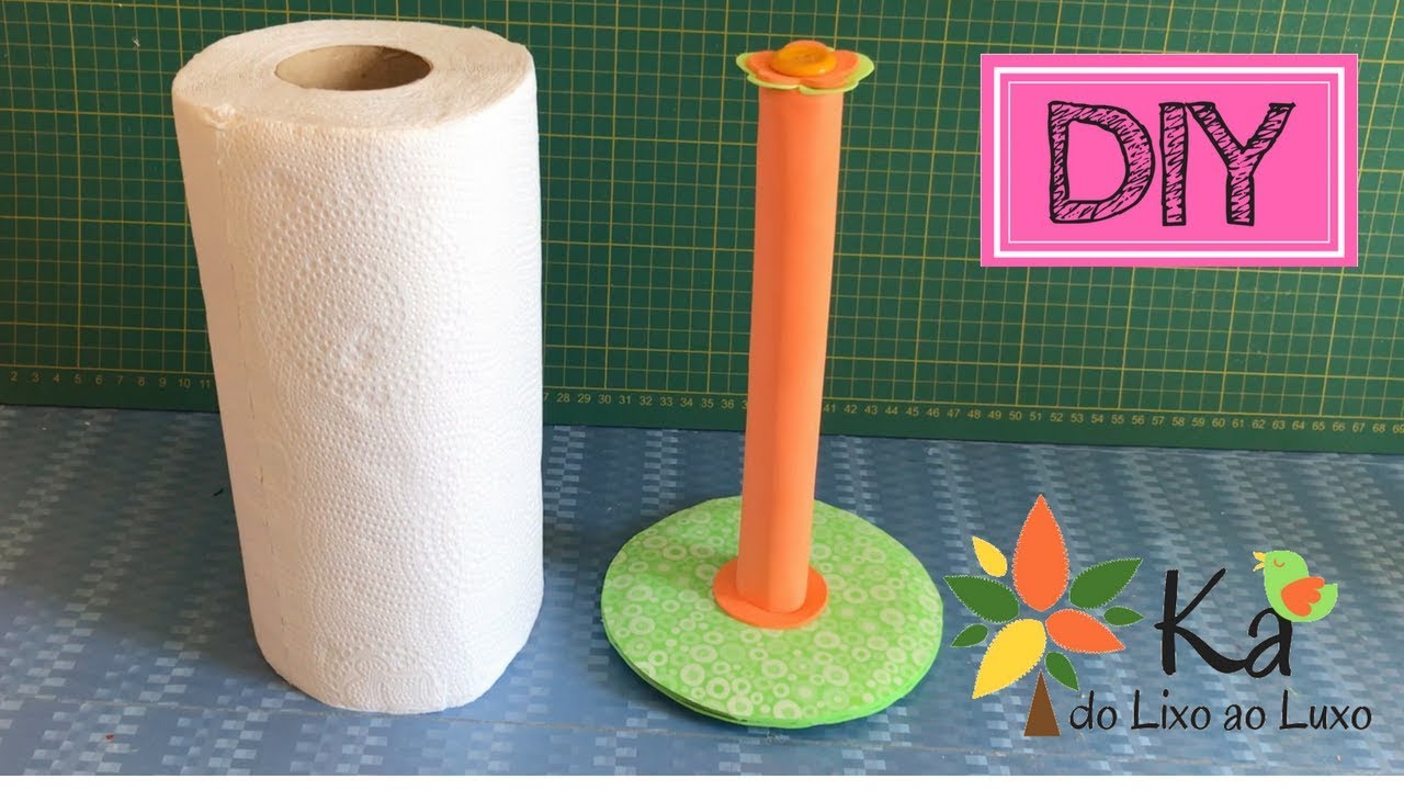 Como Fazer Porta Papel Toalha com Material Reciclado - Artesanato DIY