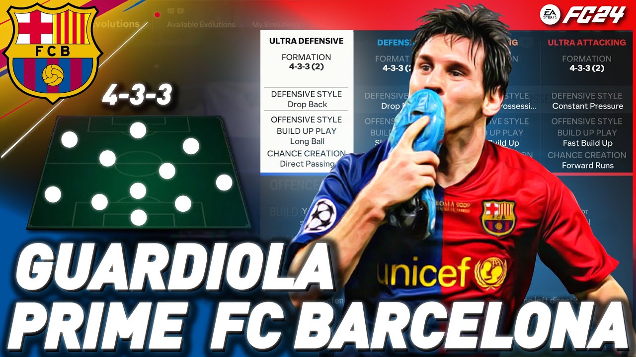 Pep Guardiola's PRIME 2008/09 Barcelona EA FC 24 Tactics