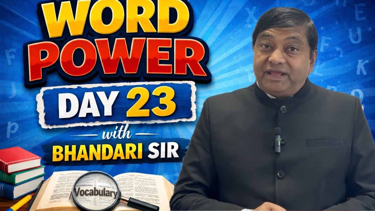 Word Power Day 23 | Improve English Vocabulary for Exams & Spoken English | Bhandari Sir