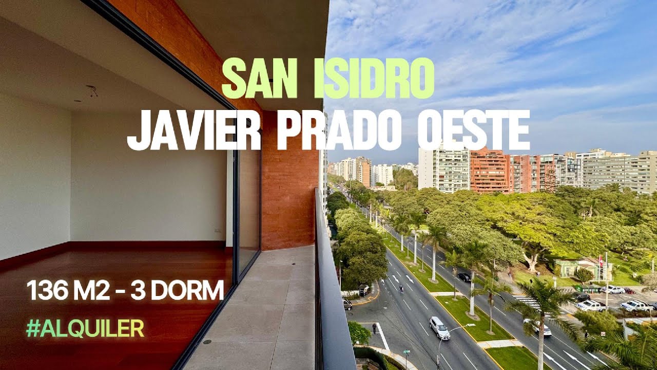 #SanIsidro - Flat de estreno en #alquiler 3 dormitorios con vista externa
