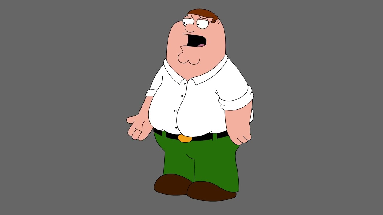 Custom Peter Griffin from "Family Guy" Rig - Basic Lip Sync and Movement Test - Adobe Flash/Animate