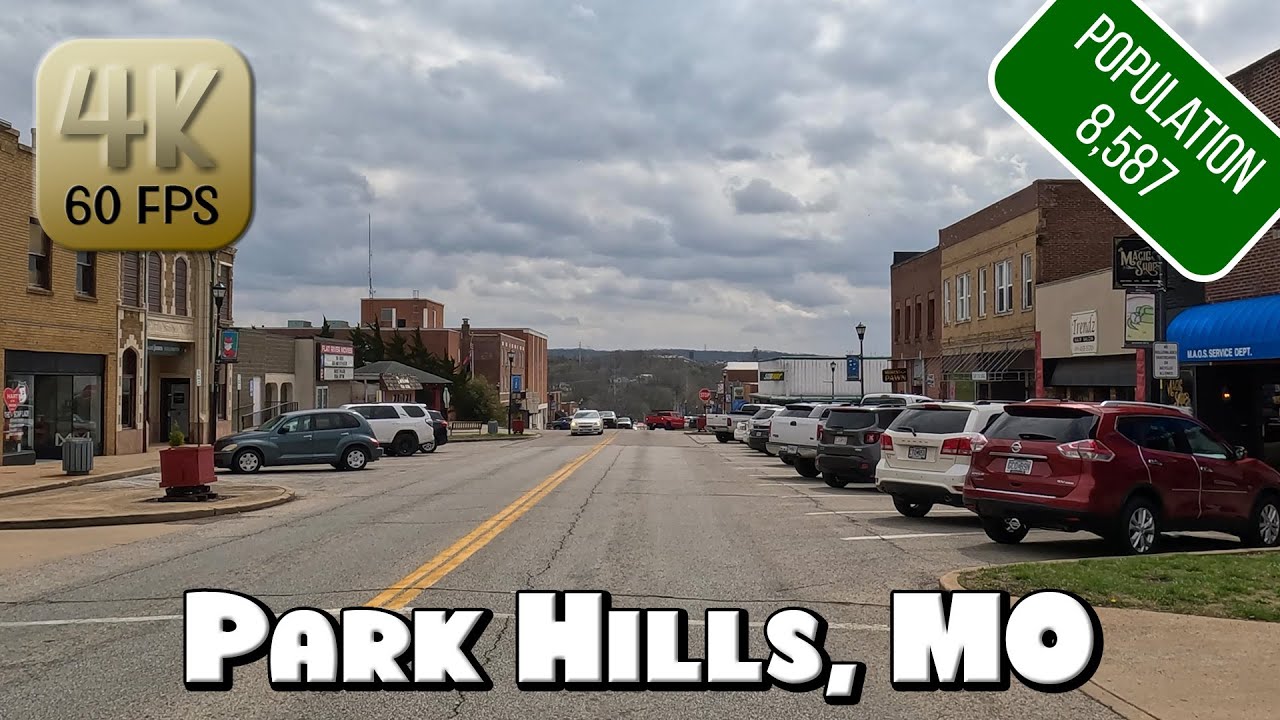 Driving Around Small Town Park Hills, MO in 4k Video