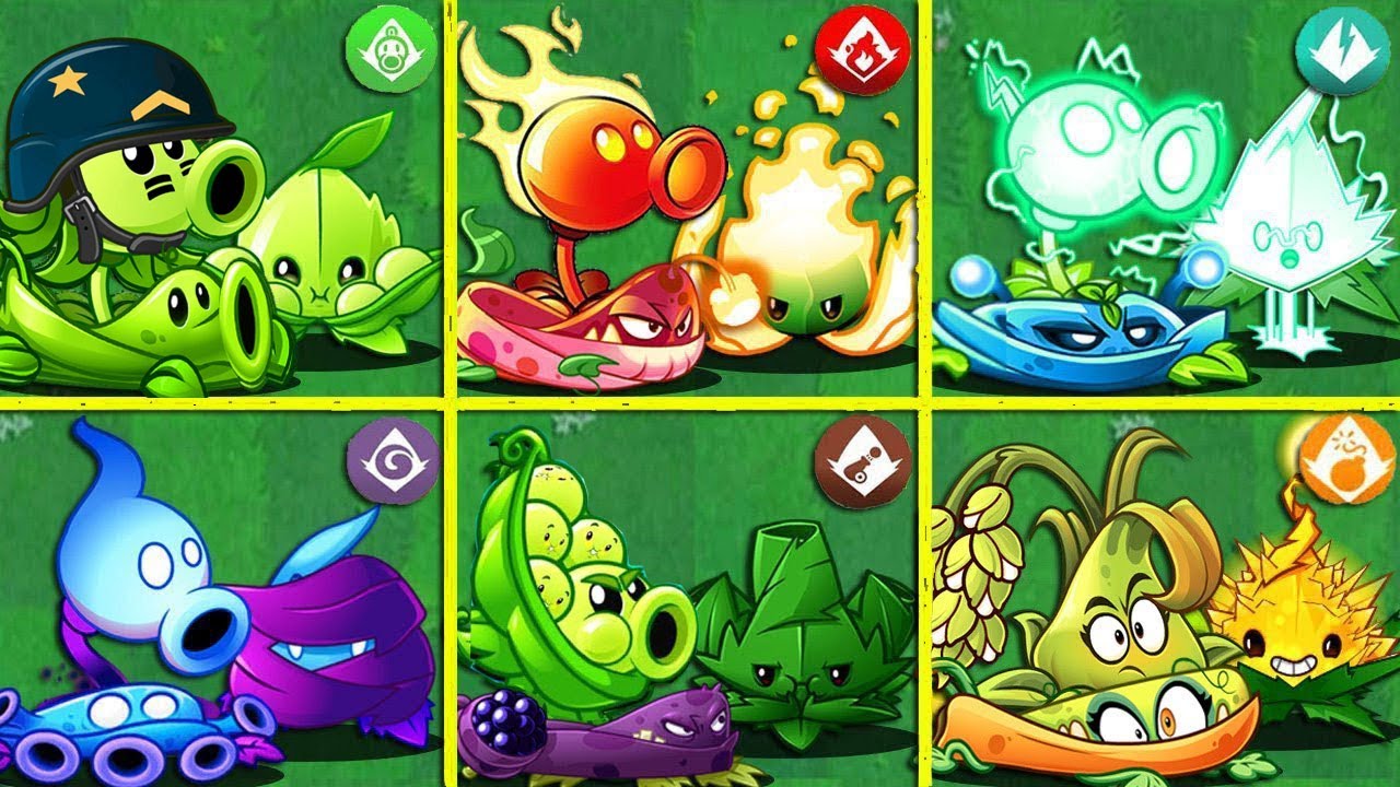 Team 6 PEA & MINT & VINE Plants Battlez - Who Will Win? - PvZ 2 Team Plant vs Team Plant