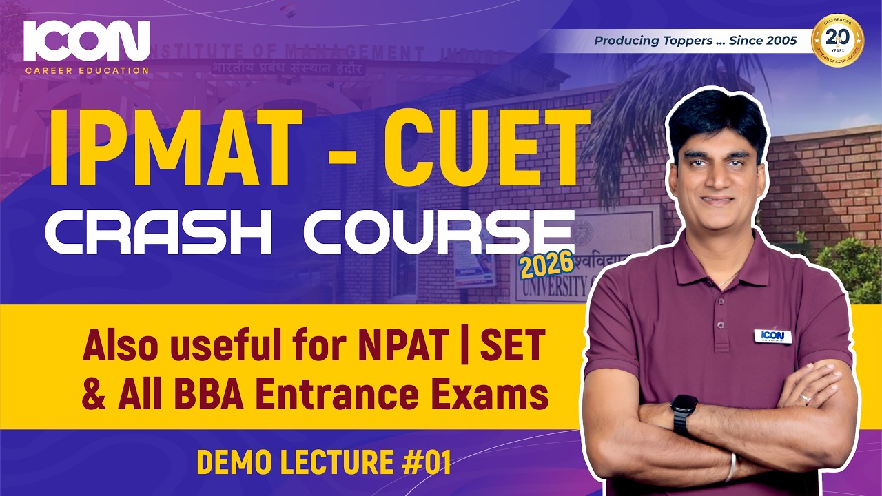 English  Demo Lecture  Part 1 | IPMAT + CUET Crash Course |