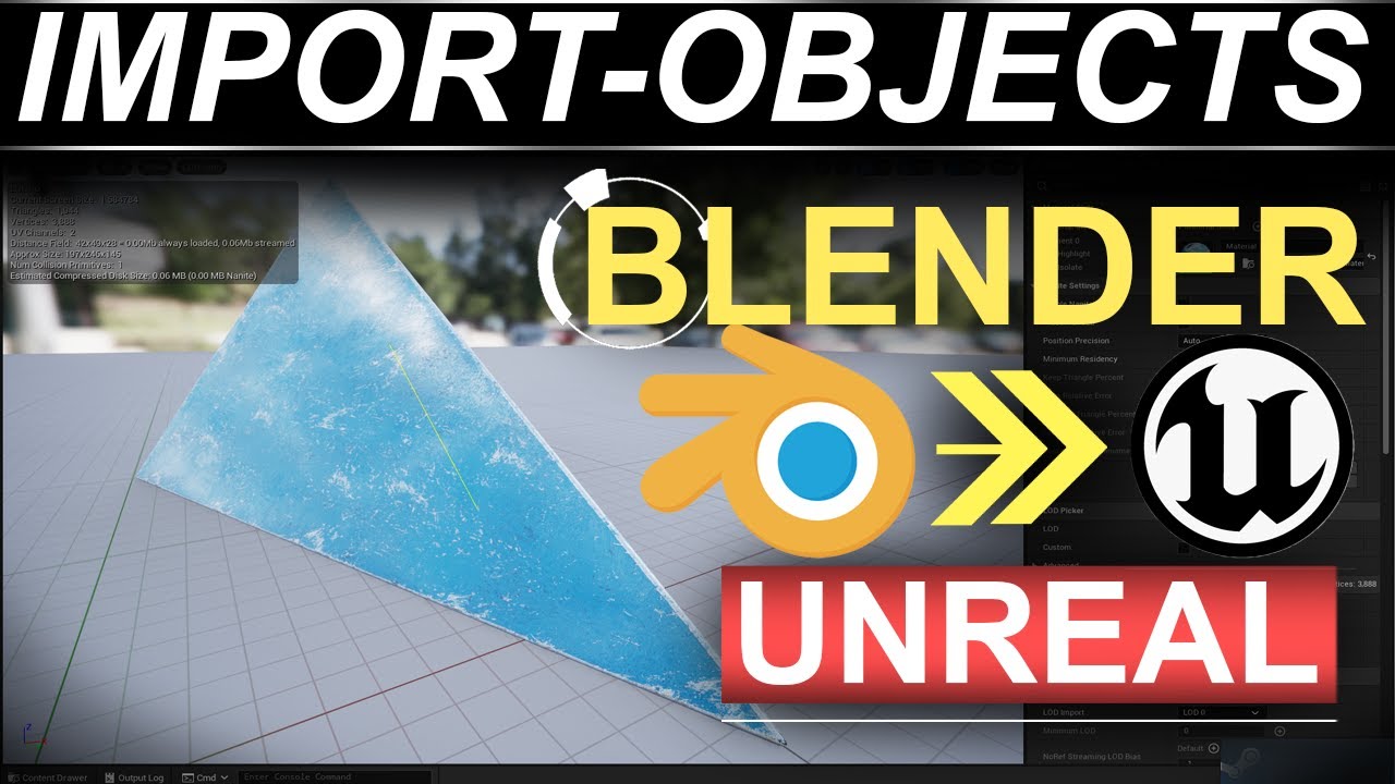 Импорт объектов из Blender в Unreal 5 (2 МИНУТЫ!!)