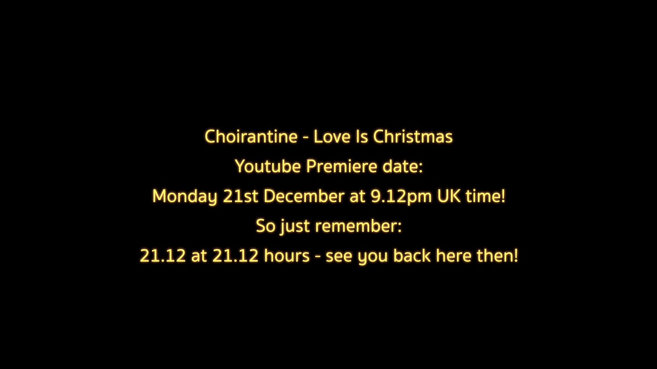ChoirCast Christmas Song Premiere Date Announcement
