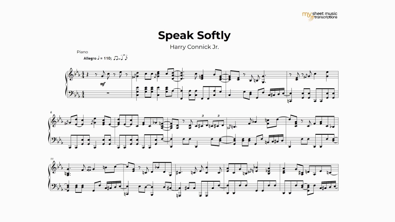 Harry Connick Jr. - Speak Softly (Jazz Transcription)