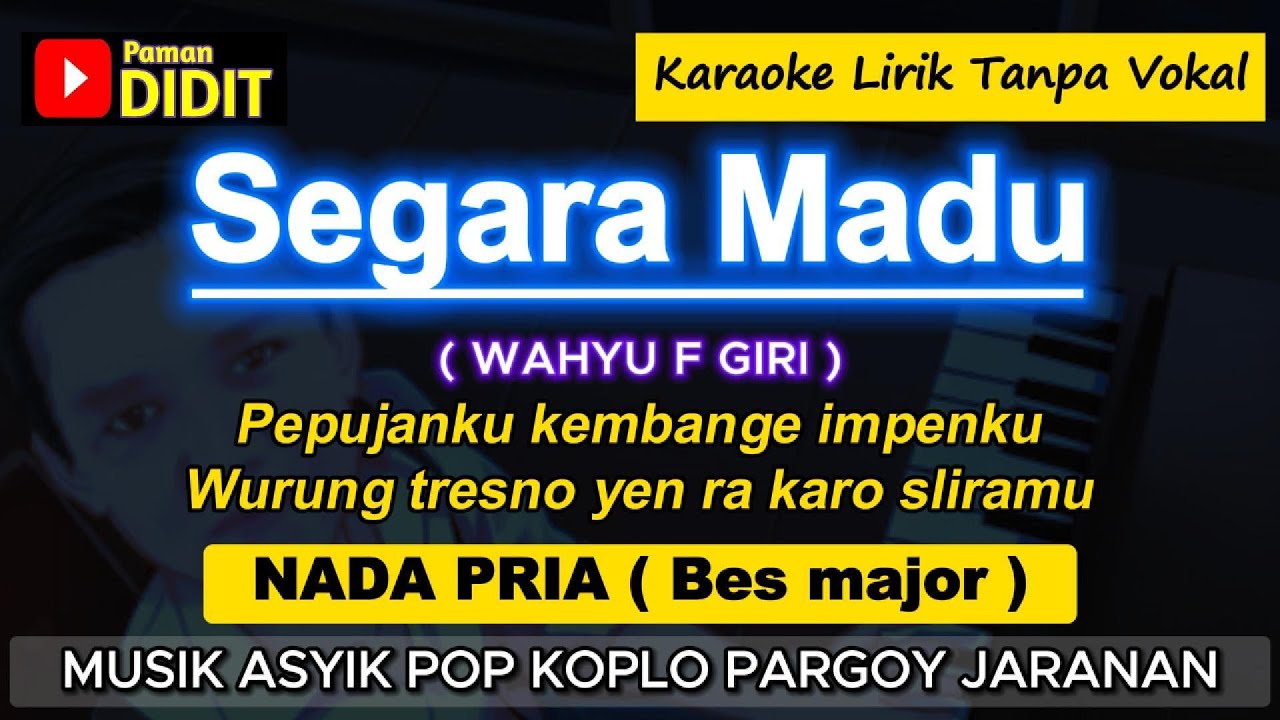 SEGARA MADU - Karaoke Nada PRIA / COWOK ( Wahyu F Giri ) Koplo Pargoy Jaranan (Segoro Madu)