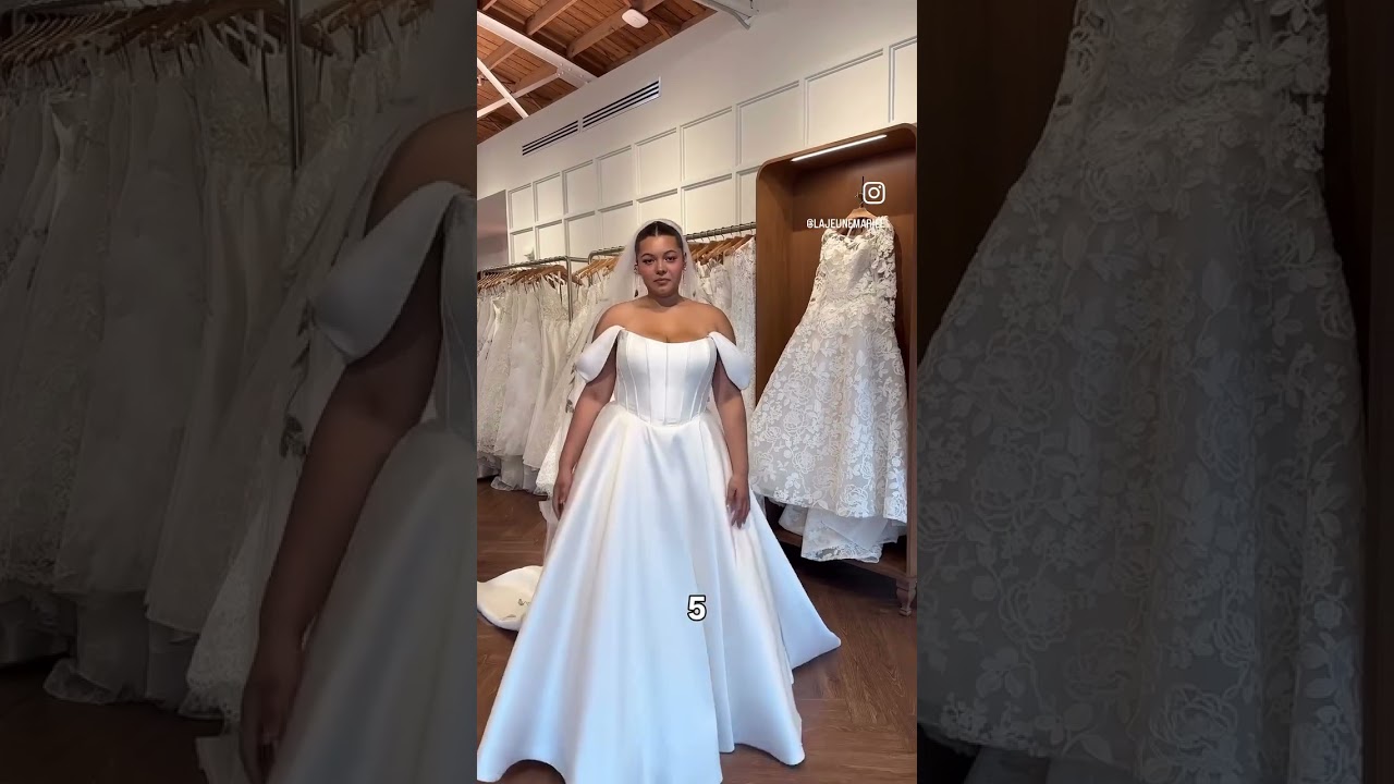 Which plus size wedding dress would you choose? ✨ #weddingdress #bride #plussize