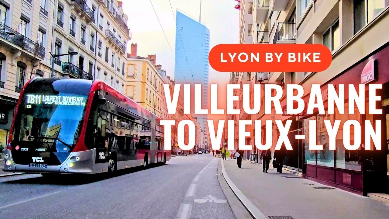🚲Wandering in Lyon: from Villeurbanne to Vieux-Lyon by bike (POV ASMR)