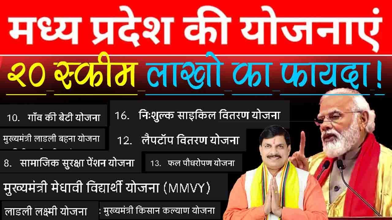 mp govt ki yojana in hindi | मध्यप्रदेश सरकार की सभी योजनाएँ लाभ और पात्रता की शर्ते।
