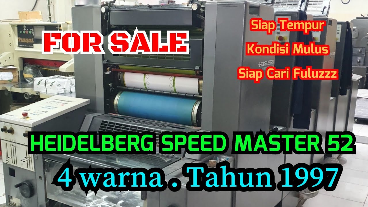 Jual Mesin Cetak SM 52 4 warna Tahun 1997 Hub : Erwin 081286050405