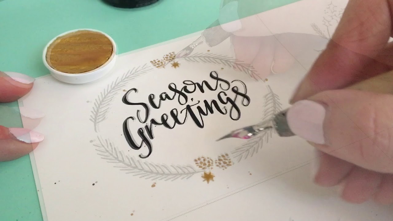 Christmas Calligraphy Tutorial. Make your own Christmas Present Labels!