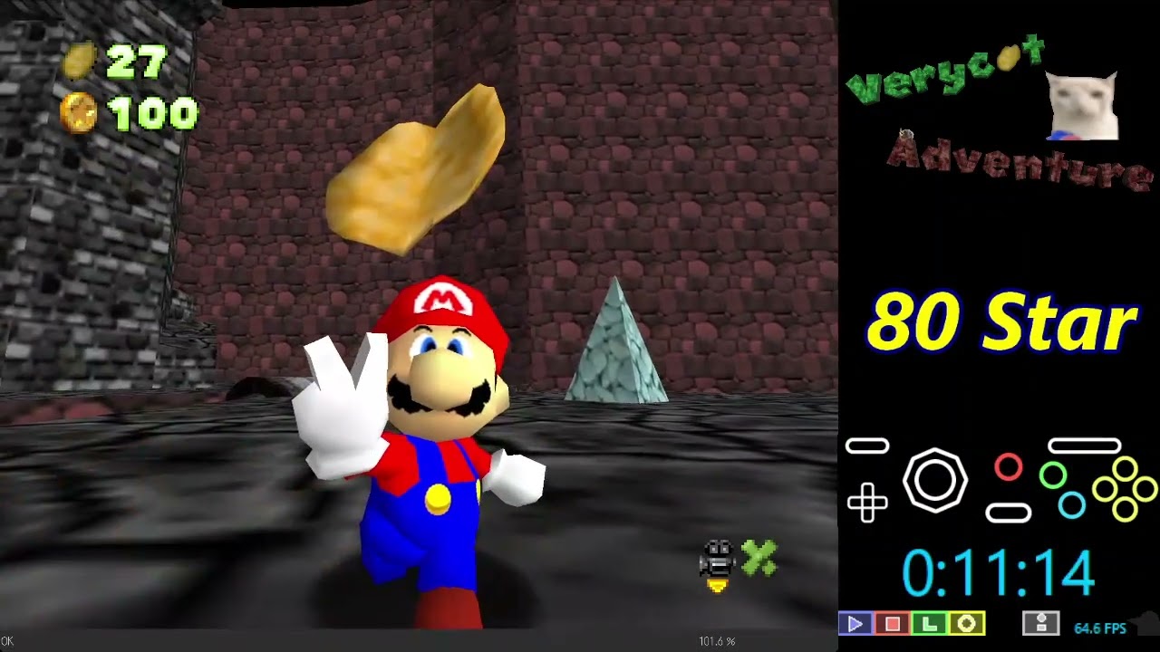 [Verycat Adventure v1.2] 80Star Speedrun in 34m43s