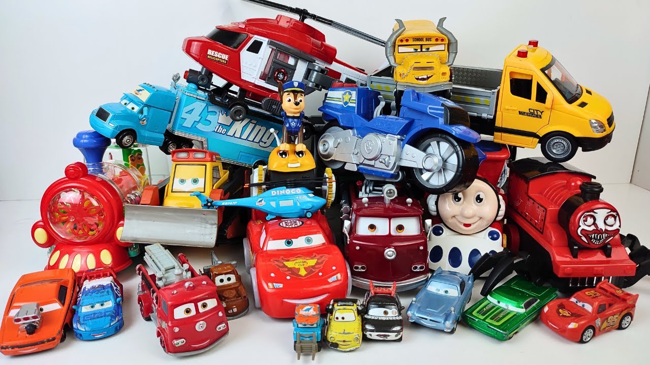 Disney Pixar Cars , Lightning McQueen Filmore Cruz Ramirez Chevrolet Porsche Mater Ambulance | ASMR