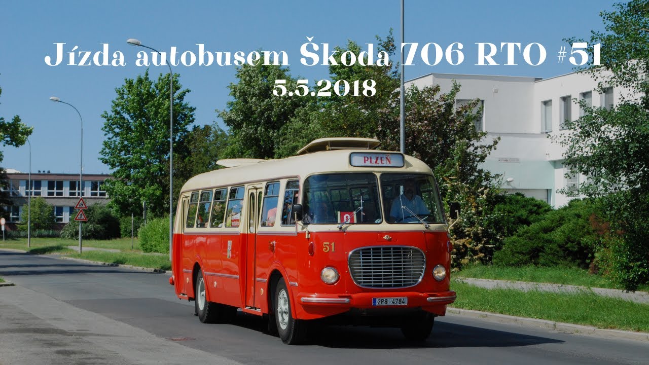 [Plzeň] Jízda historickým autobusem Škoda 706 RTO #51